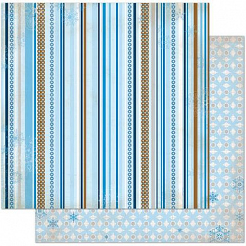 Лист бумаги Bo Bunny 13601527 «Powder Mountain Stripe Paper» 30х30см