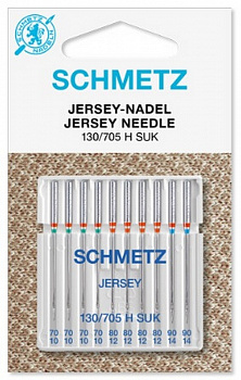 Иглы джерси 130/705H SUK № 70(4).80(4), 90(2) 10 шт. Schmetz 1604100143