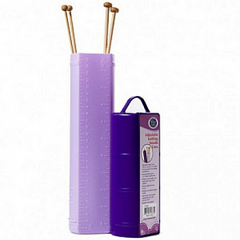 Футляр для хранения спиц "Hemline" T1951  пластик, дл.27-40 см цв.фиолетовый