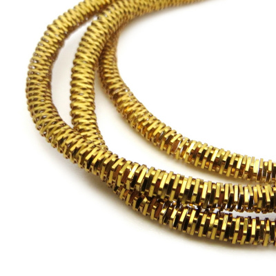 Канитель (трунцал) мягкая, фигурная KAN/MS4-26  глянец, античная медь