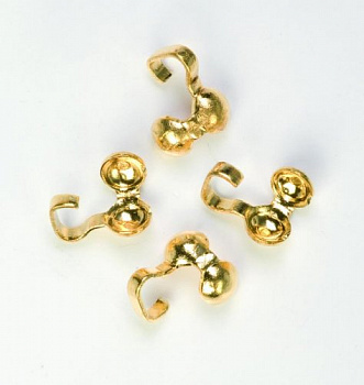 Кримпы, 5мм, под золото, 4шт.