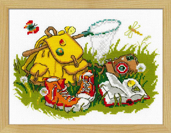 Набор для вышивания «Сотвори Сама» 1718 Отдых на траве 24*18 см
