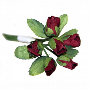 Декоративный букетик "Рукоделие" DKB052A Розы (бордовый)