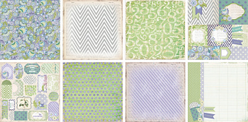 Набор бумаги для скрапбукинга односторонней "Рукоделие" Мелодия весны ( 32 листа )