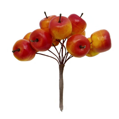 Декоративный букетик "Рукоделие" Красно-желтые яблоки, DKB069
