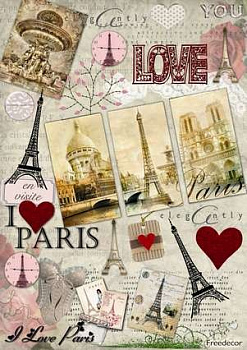 Декупажная карта А3, арт.dk154