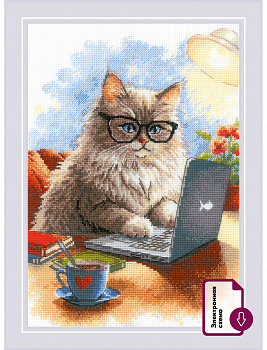 Набор для вышивания «Риолис» 2263 Писатель мяумуаров 21*30 см.