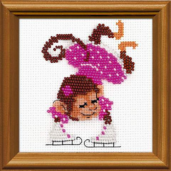 Набор для вышивания «Сотвори Сама» 1526 Фигуристка 10*10 см