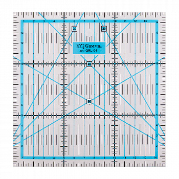 Линейка "Gamma" QRL-04 для пэчворка 15 x 15 см пластик