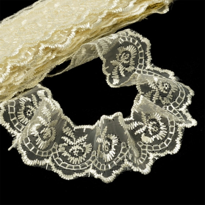 Кружево капрон арт.TBS.30010 шир.45 мм/9,14 м, №084 бежевый