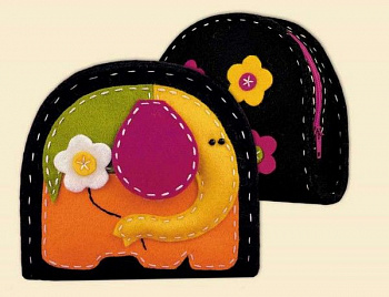 Набор для рукоделия «Сотвори Сама» 1338АС Кошелек/косметичка. Слон