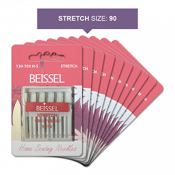 Иглы д/бытовых швейных машин для эласт.ткани(Stretch),5 шт, № 90, 130-705 H-S/блистер, BEISSEL
