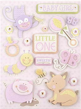 Стикеры-украшения "Колыбельная девочке" 