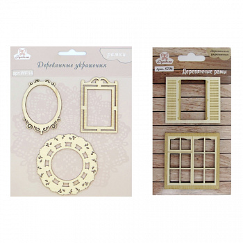 Набор для творчества NT-80 "Рукоделие" Деревянные украшения