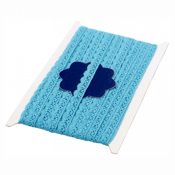 Кружевная лента «Рукоделие» KL-1002/5 10мм х 10м (цвет: темно-голубой)