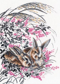 Набор для вышивания «Овен» 1428 Кролики,26*35 см