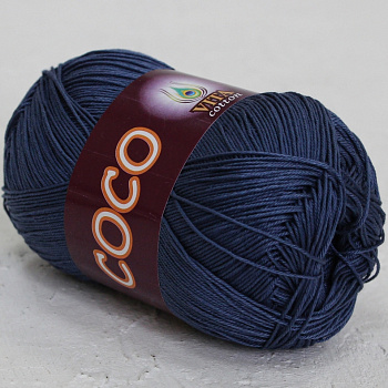 Коко (VITA Cotton), пряжа для ручного вязания (067, джинс)