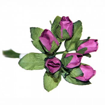 Декоративный букетик "Рукоделие" DKB052B Розы (фуксия)