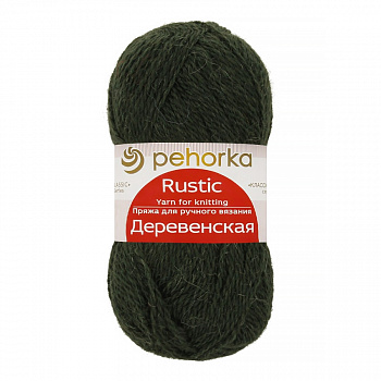 Деревенская, пряжа для ручного вязания (381, лавр)