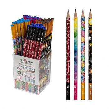 Карандаш графитный FANTASY STILSY" 1101SF 72 шт.HB ассорти №2