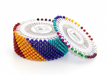 Булавка BP/1240-01 для закалывания с жемчужной головкой 12х40шт., ассорти