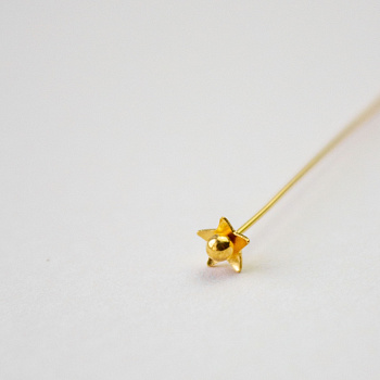 Пин металлический с шаровой головкой 0,51х50,8мм (144 шт.), цвет золото