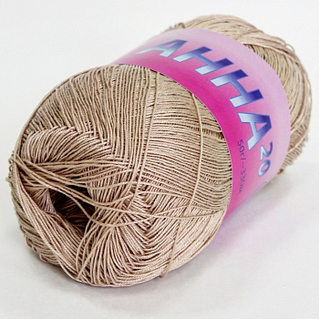 Анна 20, пряжа для ручного вязания 50г/330м (578, чай с молоком)