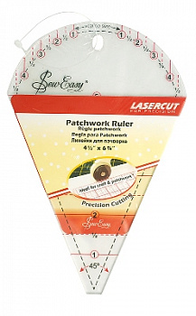 Лекало HEMLINE в форме лепестка с углом 45°, 4 1/2" x 6 7/8" Размер: 17,5 х 11,5 см  