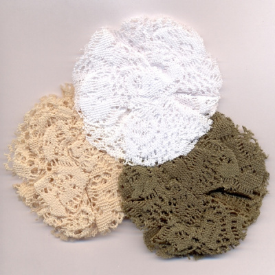 Цветок "ScrapBerry's" из ткани, ажурный для декорирования