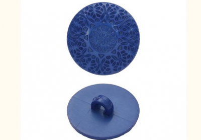 Пуговица в тубе 57092  на ножке 22мм 19-4044 василек уп/24шт