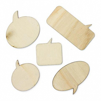 Набор деревянных украшений  "American Crafts" Studio Calico 331340 «Speech Bubbles»25шт.