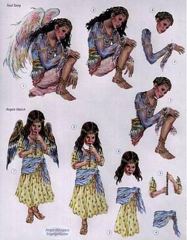 Аппликация бумаж.вырубная для объем. рисунков,"Ангел души" 210х297 мм