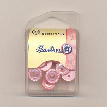Пуговица Hemline "Basic" 11 мм розовый