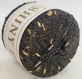 Шайни дропс, пряжа для ручного вязания (527,чёрный/золото)