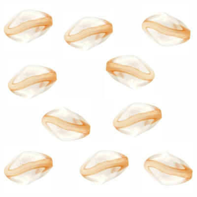 Бусина "Zlatka" акрил Z119P 10 x 20 мм  10 шт №234 оранжевый