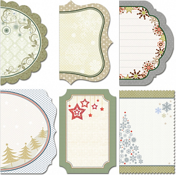 Набор мини-бумаги "Рукоделие" SPCS-1801 Рождественские истории. Мерцание 10.2*15.3 см