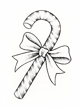 Резиновый штамп «Candy Cane», 5,7x8,2см