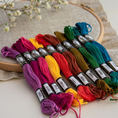 Набор мулине №9 Финка, хлопок, пасма (10 шт. х 8 м)