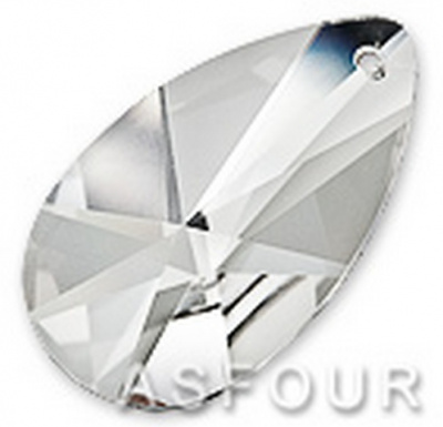 Стразы пришивные "Asfourelle"6873 капля, 28х16 мм, Кристалл  , 11шт./уп.