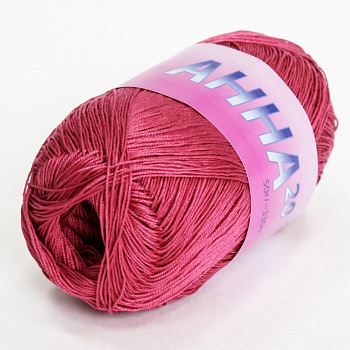 Анна 20, пряжа для ручного вязания 50г/330м (106, брусника)