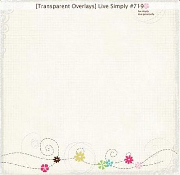Лист-оверлэй пластиковый флокированный размером 30*30 см  (FP719, Simplicity Line Simply)
