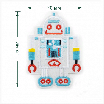 Термоаппликация LA488 Wht  70 х 95 мм 5 шт