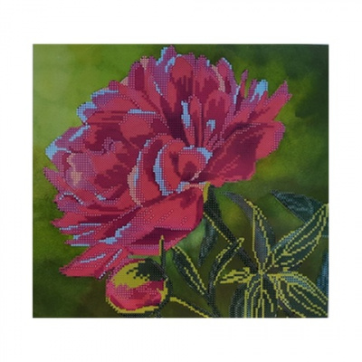 Рисунок на холсте 053Н Чудесный пион 26 х 28 см