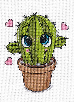 Набор для вышивания «Овен» 1277 "Маленький кактус" 8 х 10 см
