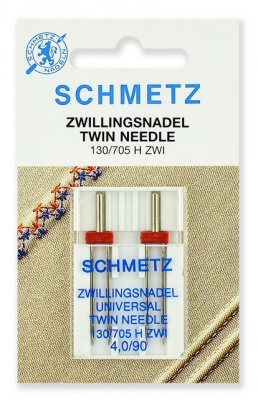 Иглы стандартные двойные 130/705 H ZWI № 4.0/90 2 шт. Schmetz 0713056