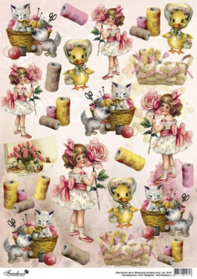 Декупажная карта А3, арт.dk447