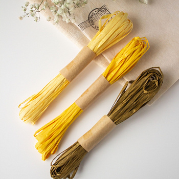 Набор для творчества NT-233 Рафия бумажная 3 шт. (св.-желтый, желтый, коричневый)