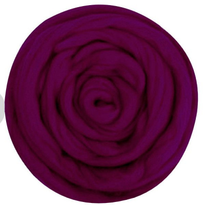 Шерсть для валяния 100% полутонкая шерсть, 50 г, №0040 Цикламен , упак (10шт.)