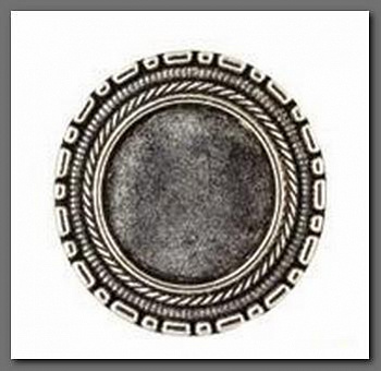 Основа MFB-02 "Zlatka" 2,5 см 5 шт. под античное серебро