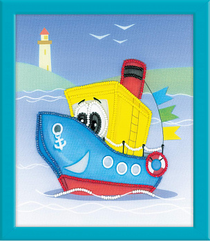 Набор для вышивания «Сотвори Сама» 0072 РТ Кораблик,15х18 см